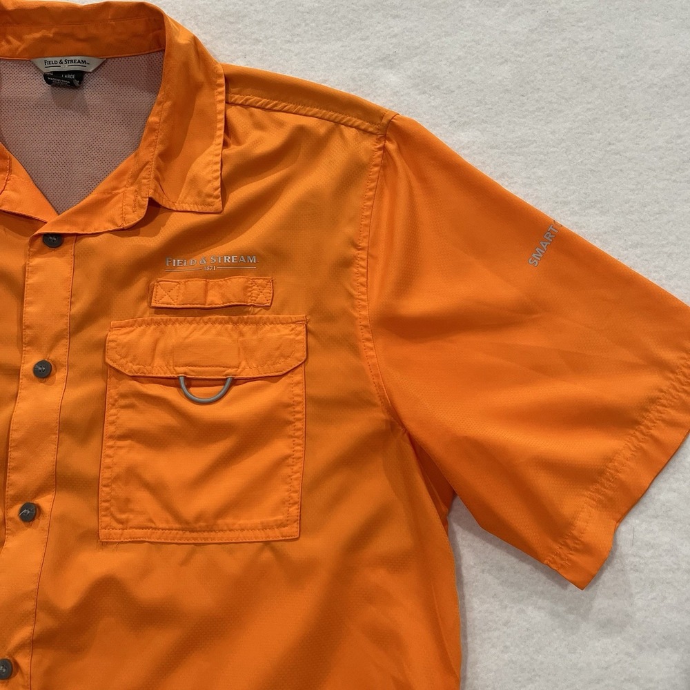 Men's Field And Stream Smart Cool Short Sleeve Vented Fishing Shirt Size Large